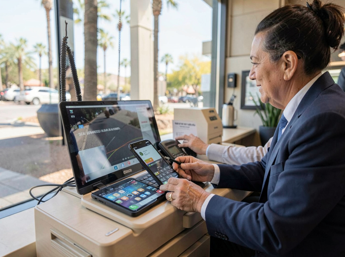 Seat Upgrade Phone Desk in Phoenix